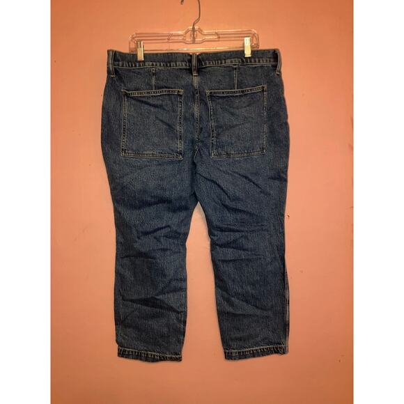 NWT J.Crew Factory Straight Leg Jeans Size 32 Petite Blue Denim - Picture 2 of 6